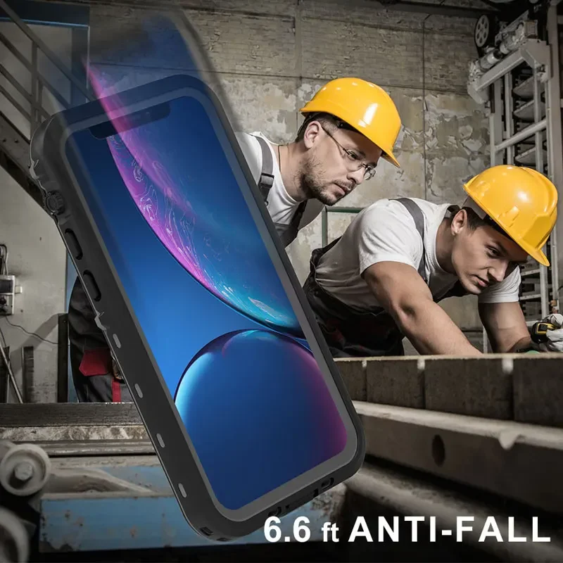 Capa Subaquática Selada para iPhone, Capa de Mergulho à Prova de Choque, Casos Impermeáveis, iPhone 14, 15, 13 Pro Max, Mini, 11, 12, X, XR, SE3