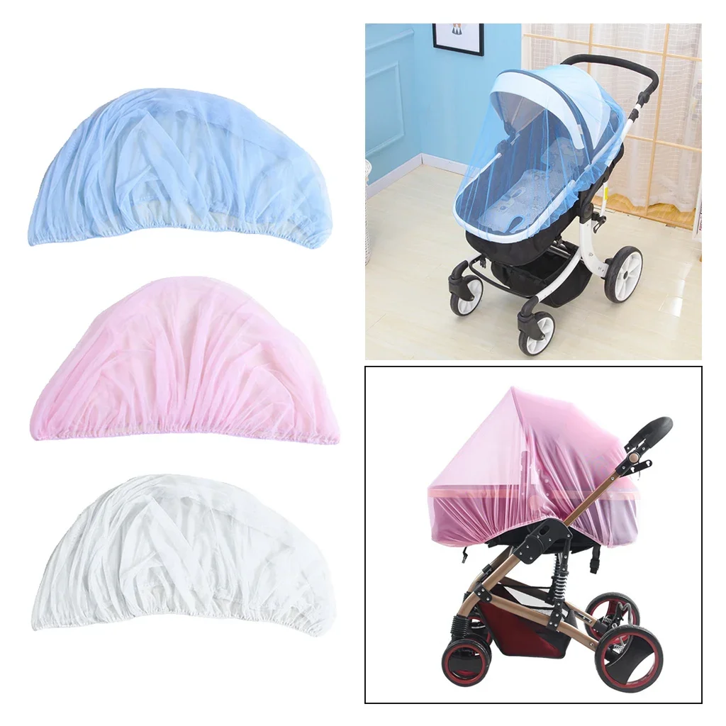 Fully Covered Baby Stroller Mosquito Net Universal Mosquitoproof Baby Cradle Mosquito Net Lightweight Dustproof