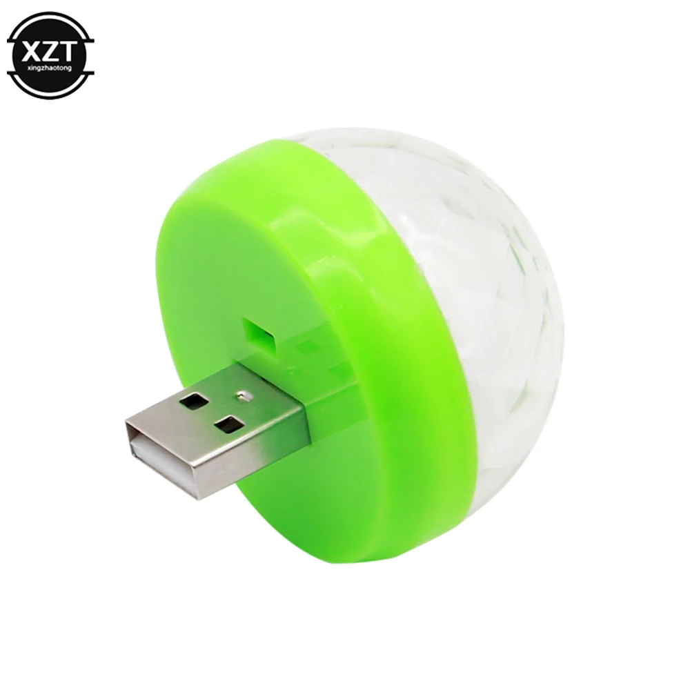 USB Voice Controlled Party Light Car Atmosphere Light Disco Light Hot Field Jump DJ Disco Ball Stage Lamp ForApple Android Phone