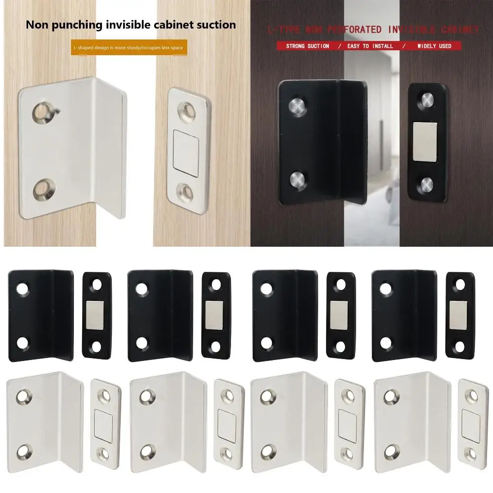

Magnetic Door Closer Strong Door L-shaped Closer Cabinet Catches Door Stopper Furniture Fittings Kitchen Accessories