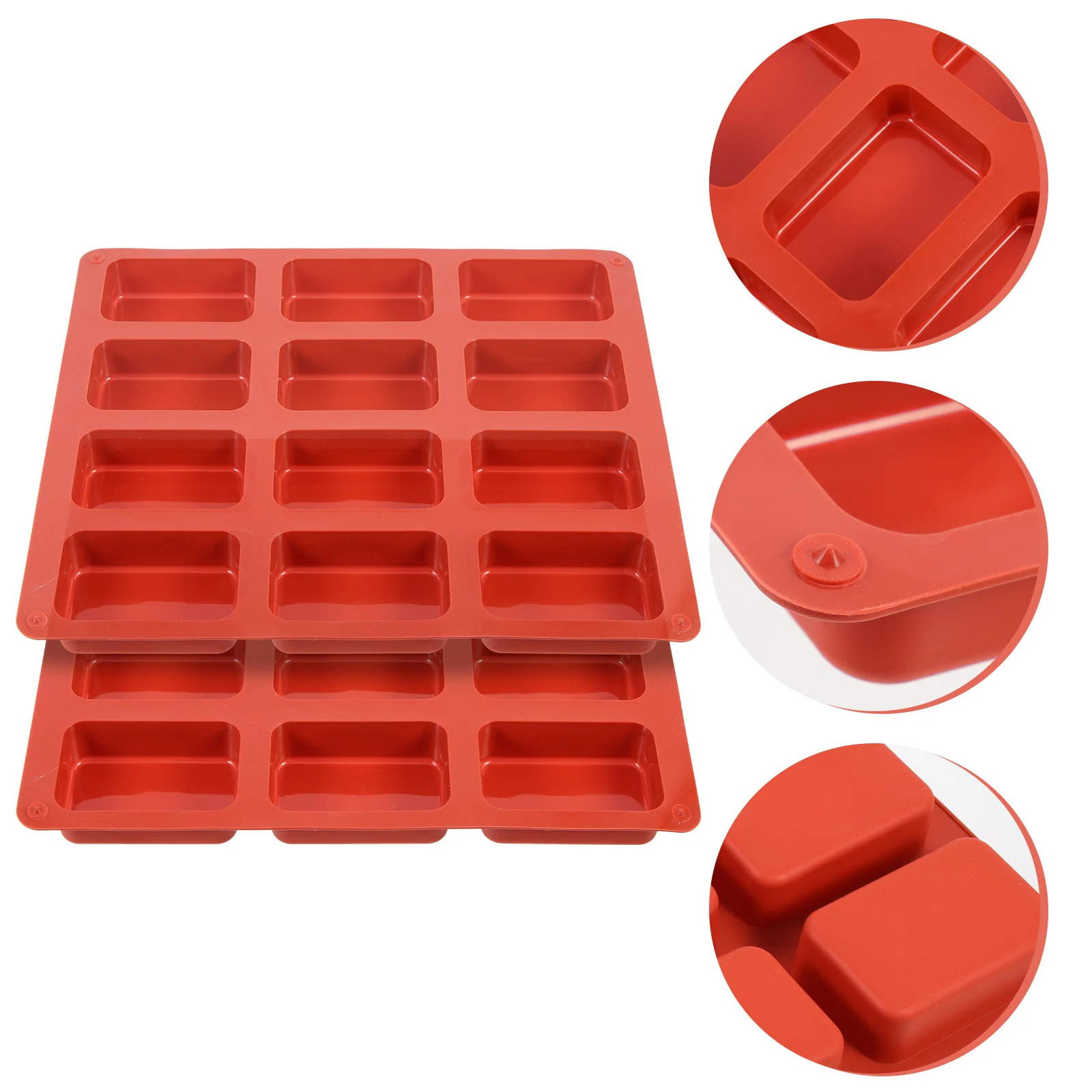 

2pcs Silicone Chocolate Molds Ice Diy Molds Non-Stick Baking Mold Mini Bread Pan Kitchen Accessory Cake Biscuit Pudding Tool For