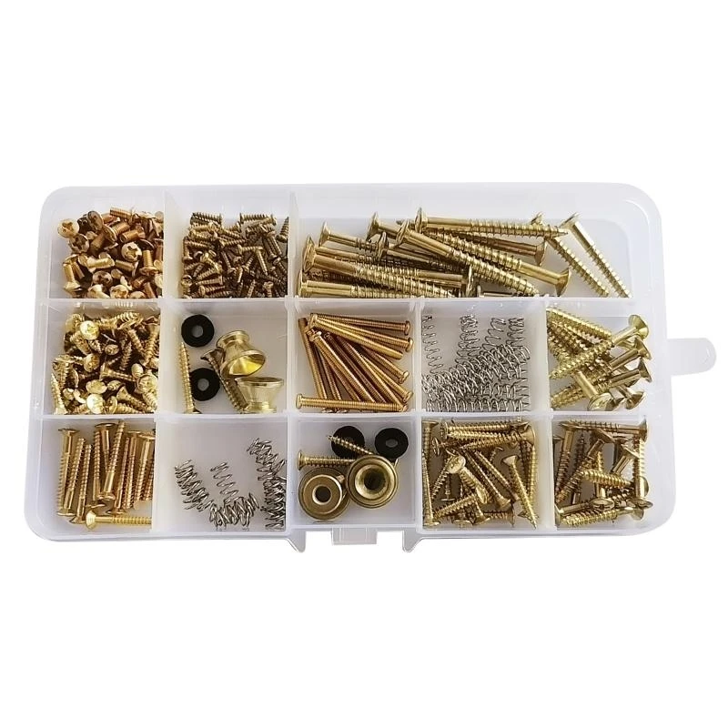 Guitar Screw 9 Types Assortment Set with Springs for Guitar Bridge, Pickup, Pickguard, Tuner, Switch, Neck Plate