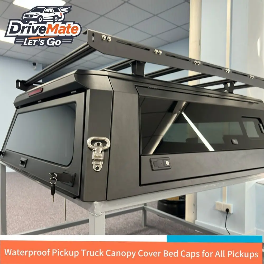 

Pickup aluminum alloy Steel Hardtop Canopy Waterproof TruckBed Topper with Sliding Glass Window for NISSAN NP300/Navara