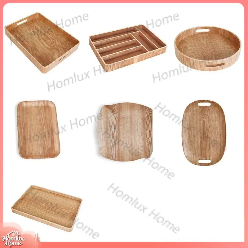 Custom Wooden Dim Sum Plate Nordic Style Fruit Serving Tray Ash Wood Bending Plate Handmade Service Tray for Home Restaurant