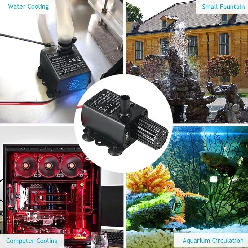E5 Mini Ultra Quiet Submersible Pump Aquarium Garden Pond USB Fountain Water Pump DC 5V 250L/H QR50A
