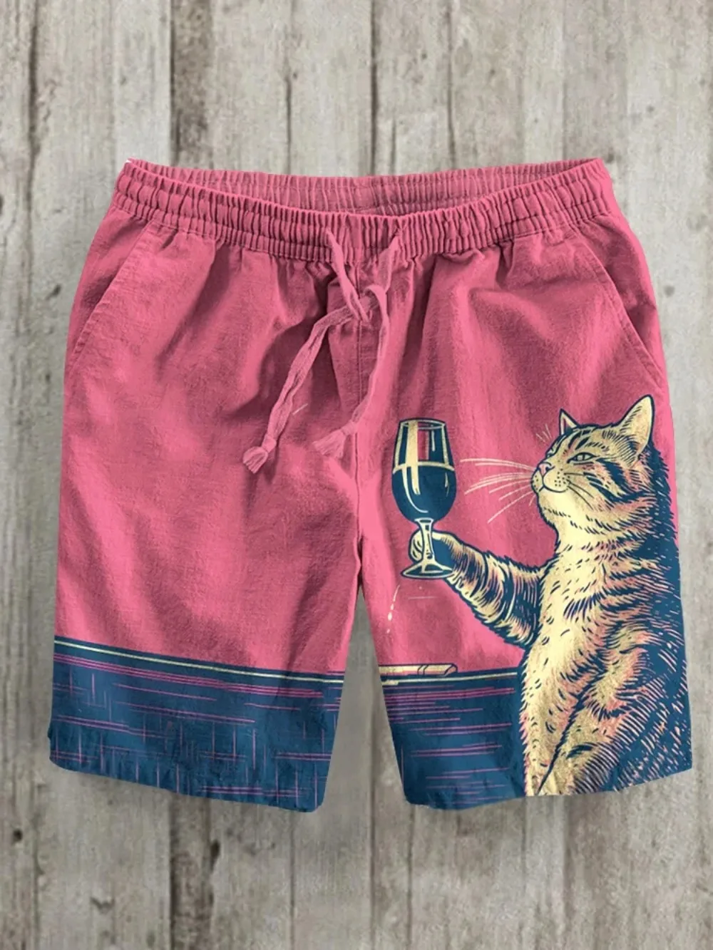 Japanischer Cartoon-Katzen-3D-Druck Sport-Shorts für Herren, schnelltrocknend, atmungsaktiv, Strandshorts, Outdoor, Hawaii, Surfen, Eltern-Kind-Shorts – Detail 8