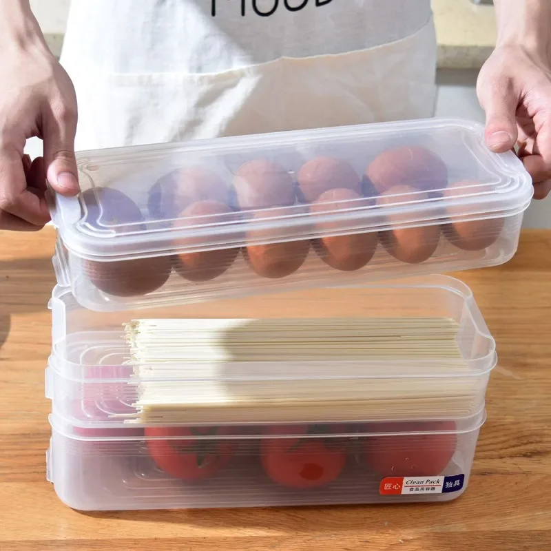 Multi Layer Stacked Lid Preservation Storage Box Kitchen Refrigerator Refrigeration Classification Storage and Sorting Box