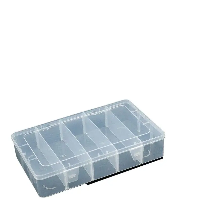 5-Grid Transparent Hardware Storage Box description 4