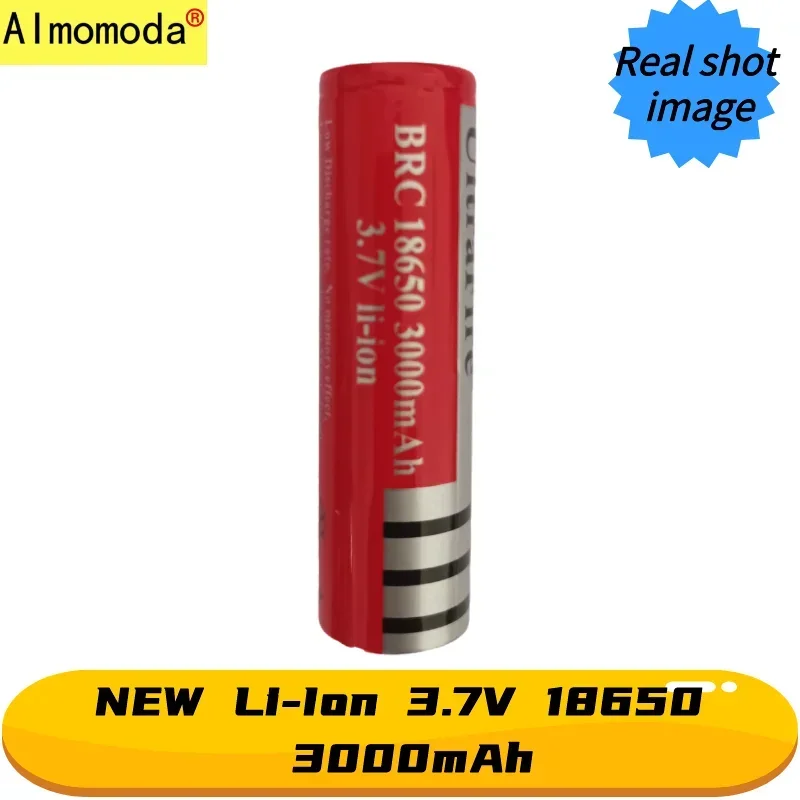 Authentic 18650 lithium  3000mAh rechargeable 3.7V large capacity imported battery, durable and brand new with free shipping