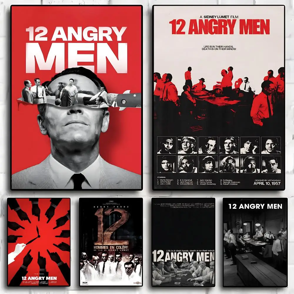 Classic 12 Angry Men Painting Calligraphy Exhibition poster photo oil painting canvas synthetic fiber for living dining room