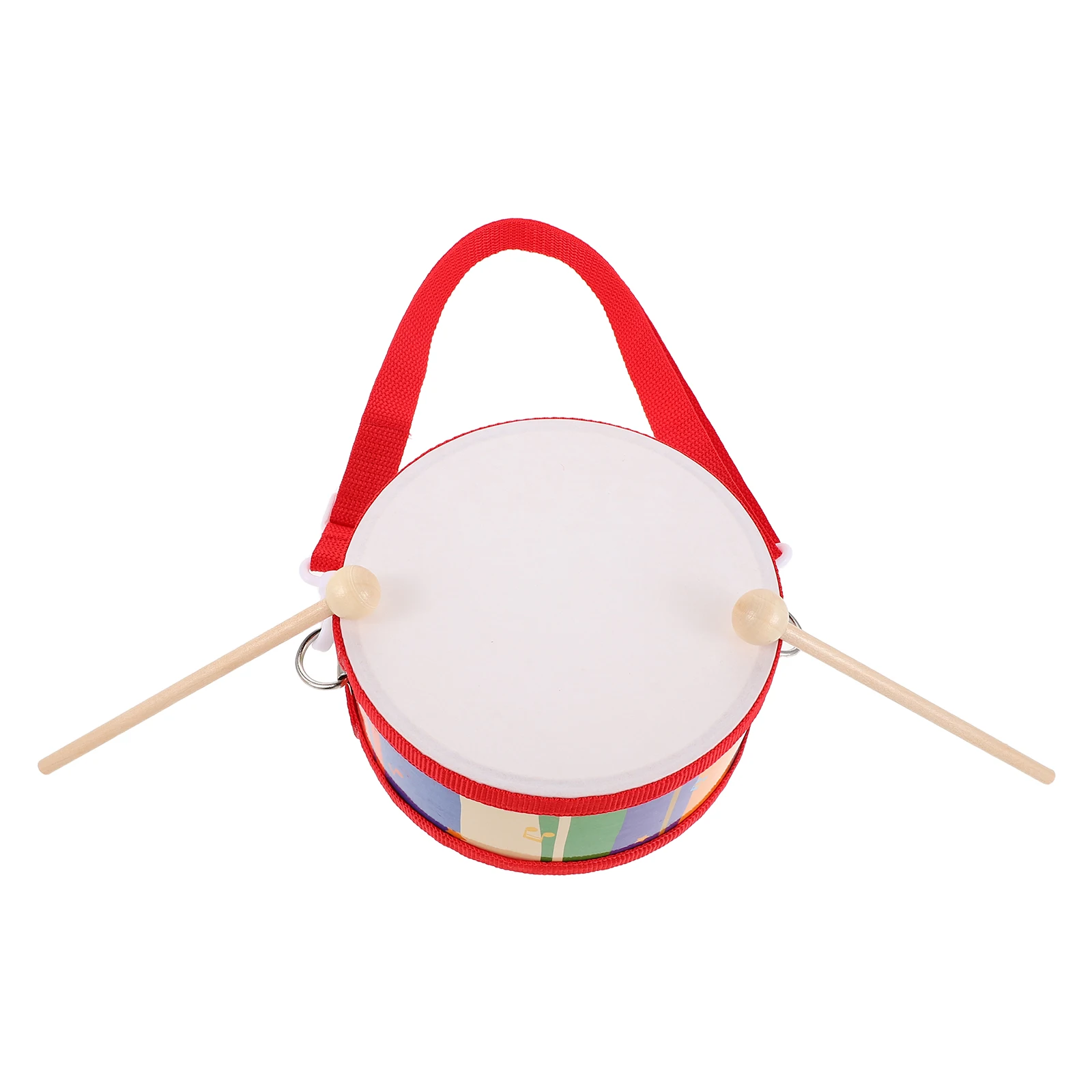 

Kids Drum Set Wooden Double Sided Snare Drum Adjustable Strap Portable Preschool Percussion Instruments for Children Early