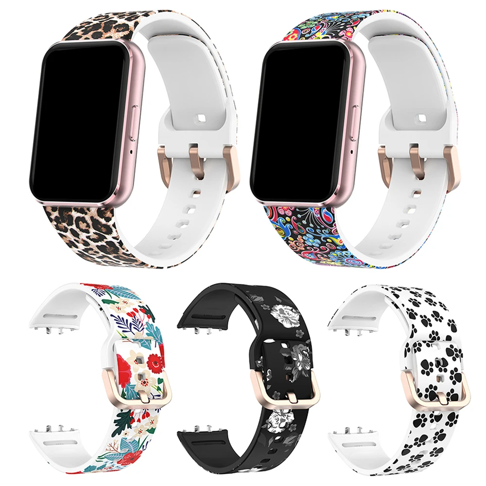 Printed Band for Samsung Galaxy Fit 3 Strap accessories Sport Rubber belt Silicone Bracelet Correa for Samsung Galaxy Fit3 Bands