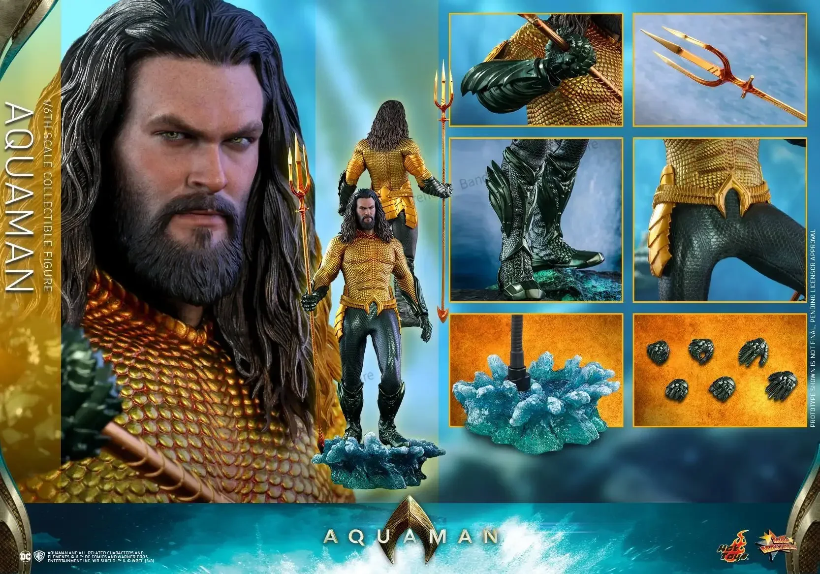 Figurine d'action de la ligue de la justice d'Aquaman, jouets modèles animés, cadeau de soldat passe-temps, en stock, Hottoys 1/6, 2.0, MMS518