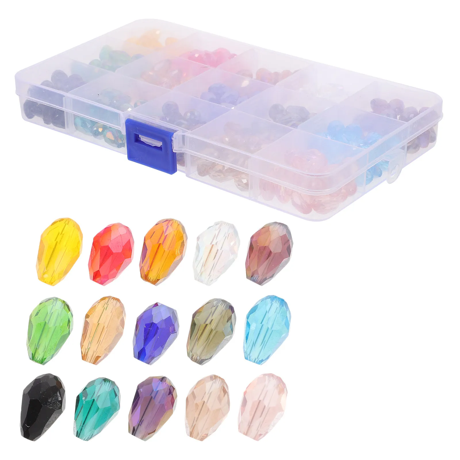 

1 Box Assorted Glass Crystal Beads Smooth Surface for DIY Jewelry Making Crafting Beads Kit Bracelet Necklace Earring Charms