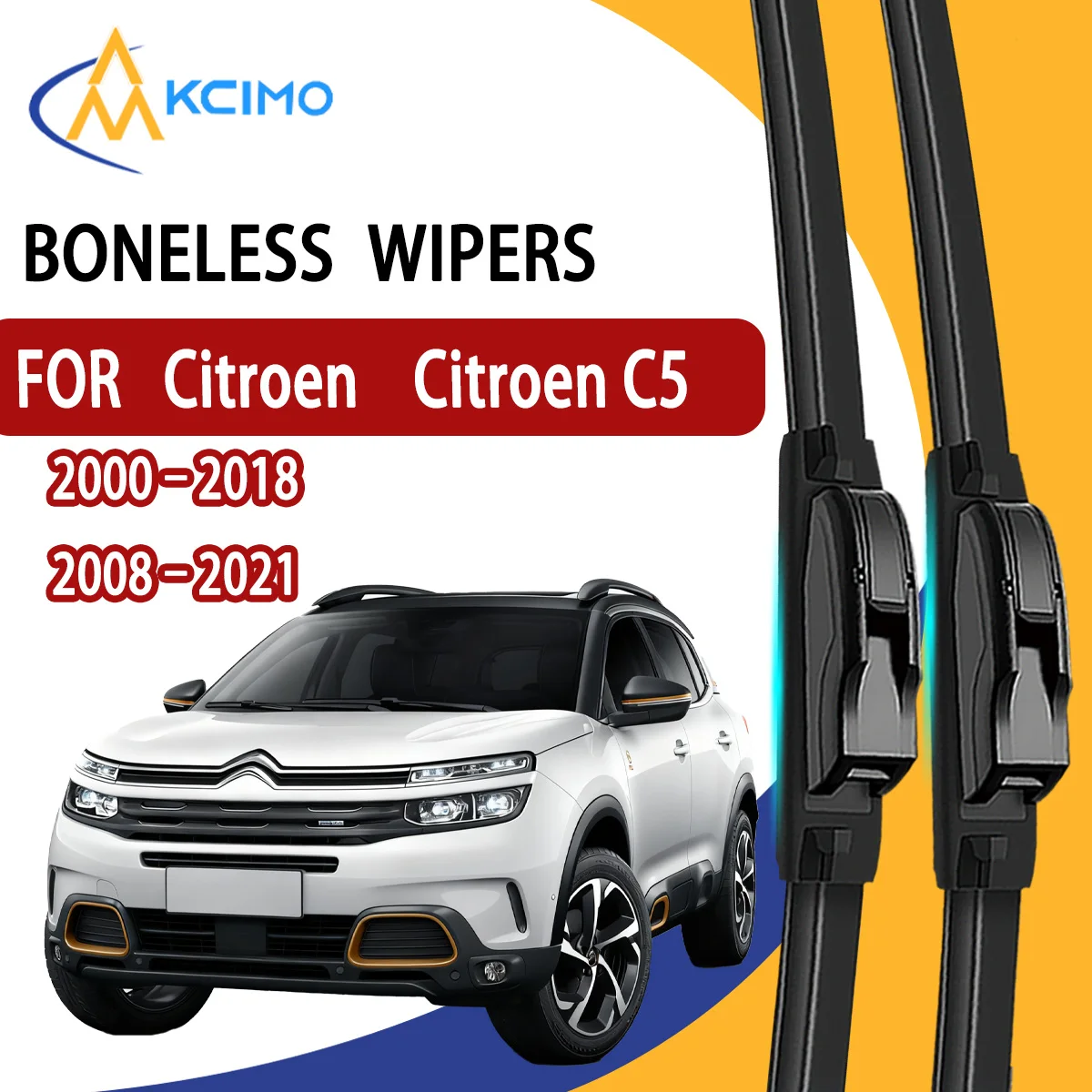 

2Pcs Front Windshield Wiper Blades For Citroën Citroën C5 "2000–2018 (Europe) 2008–2021 (China) Windscreen Window Car Accessor