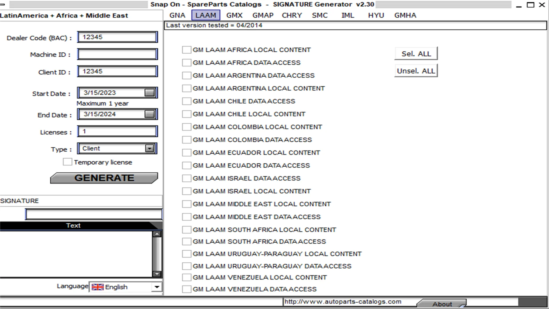 Snap-On Catalogues Keygen v2.30 Isuzu EPC KG