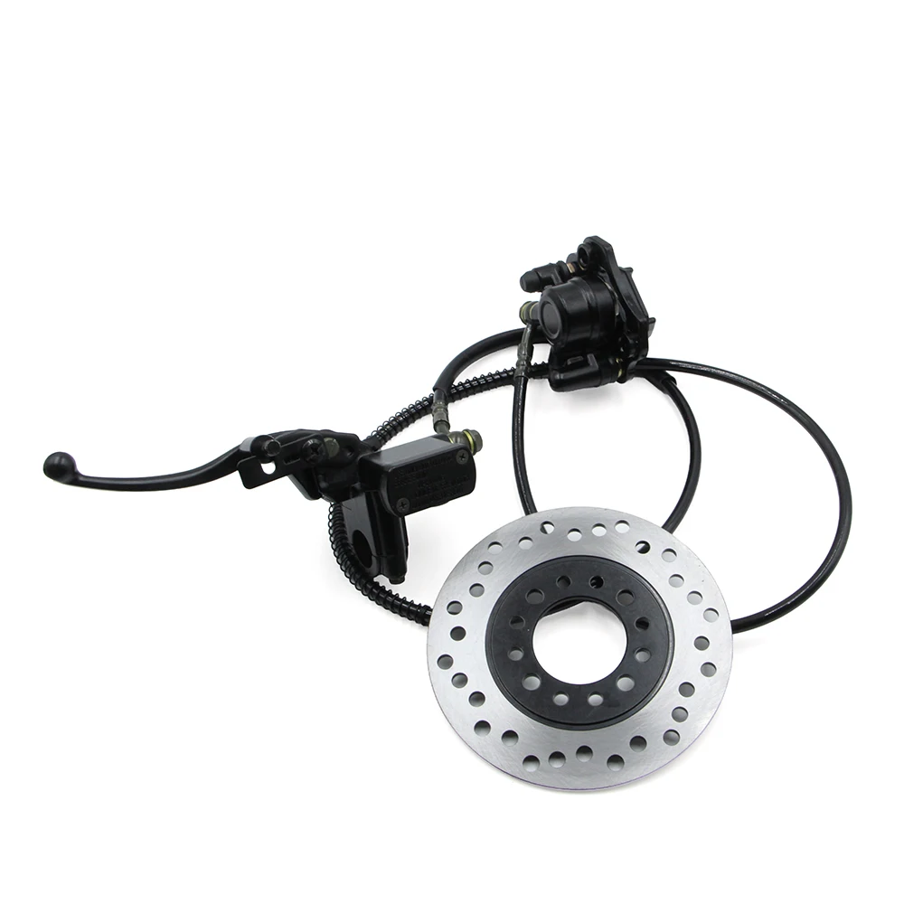 Rear Hand Hydraulic Disc Brake Master Cylinder Caliper Assembly For 50cc 70cc 90cc 110cc 125cc Electric ATV Buggy Go Kart Quad