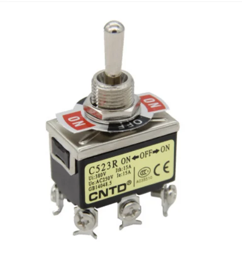 C523r 15A self reset button switch 6-pin 3-shift toggle switch c5r23b