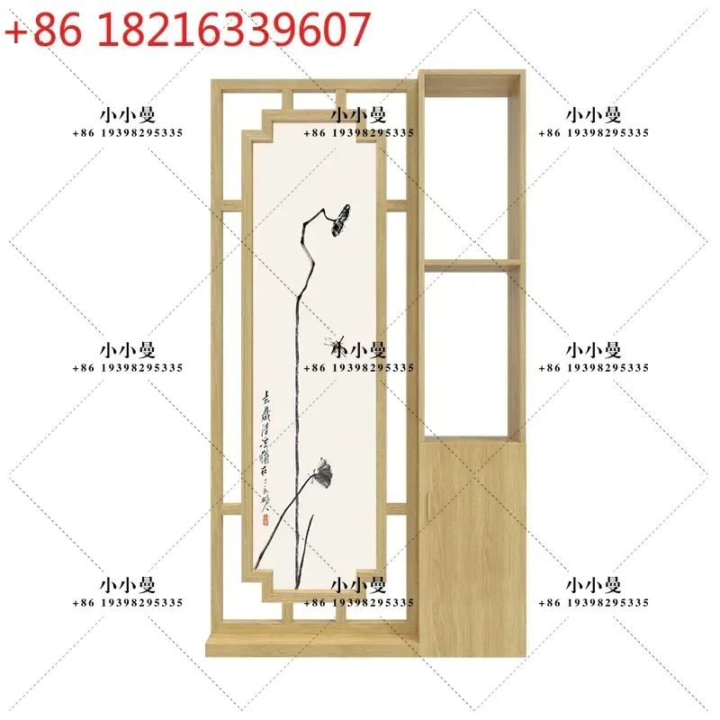 YAO Bedroom Entrance Door Block Solid Wood Hollow Storage Seat Screen