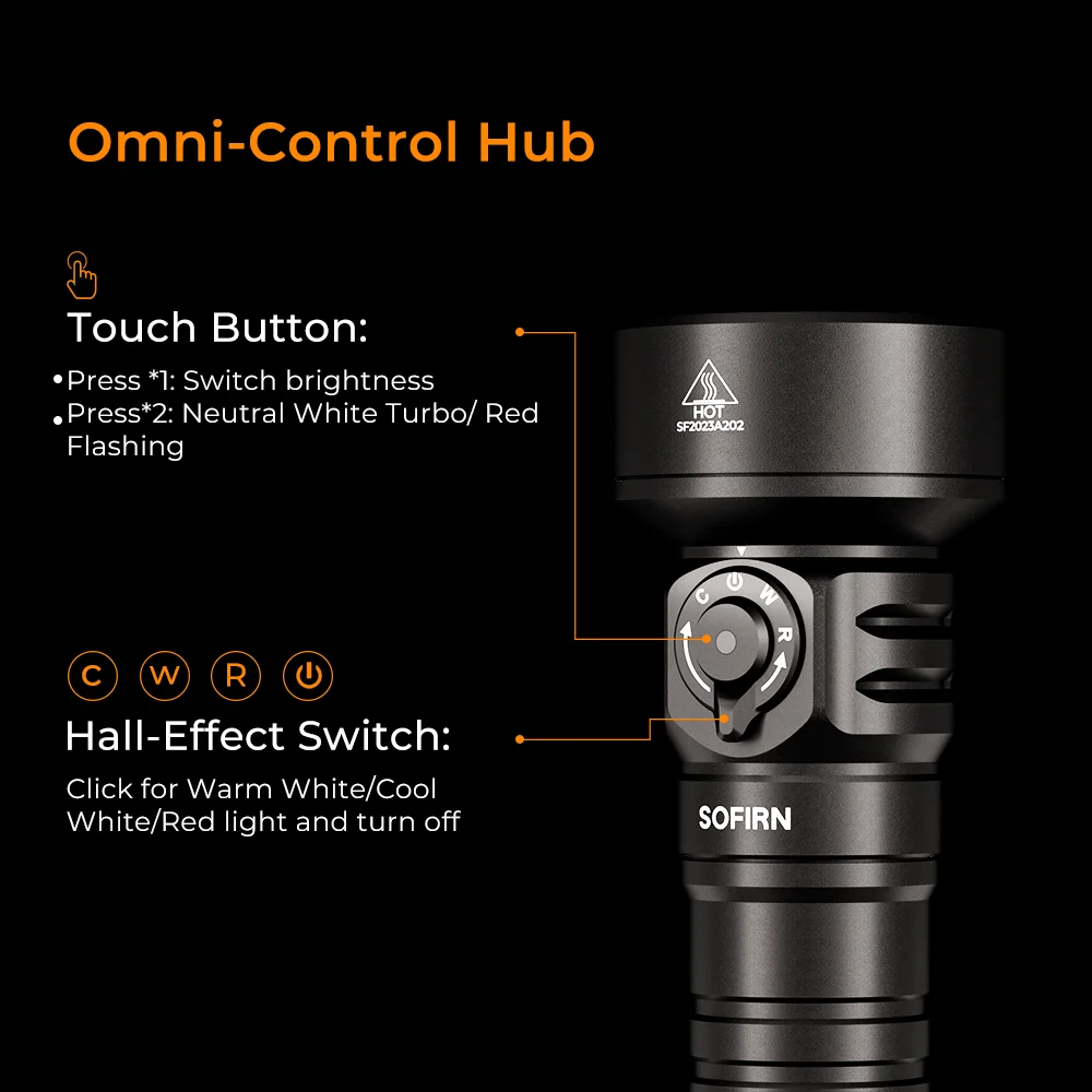 SOFIRN SD11 5000LM Tauchlampe Wiederaufladbare Taschenlampe mit 3 Lichtmodi IPX8 Wasserdicht 100m Unterwasser-Fackel zum Tauchen – Detail 5