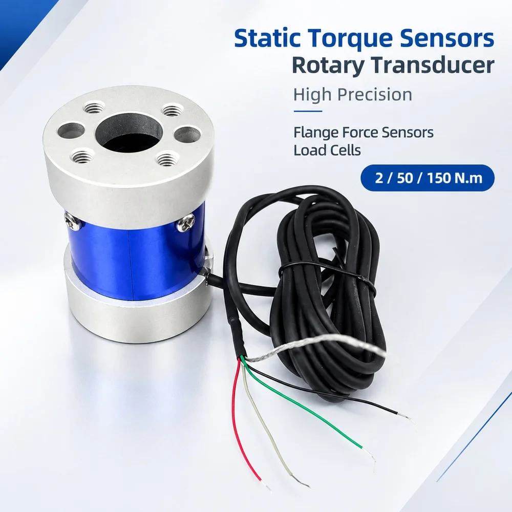 Static Torque Sensors Rotary Transducer High Precision Flange Force Sensors 2 50 150N.m Load Cells for Tester Mechanical Wrench