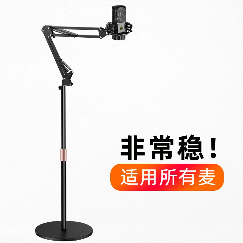 Floor-to-ceiling microphone holder Microphone holder Shockproof frame Tripod recording live streaming host Vertical microphone h