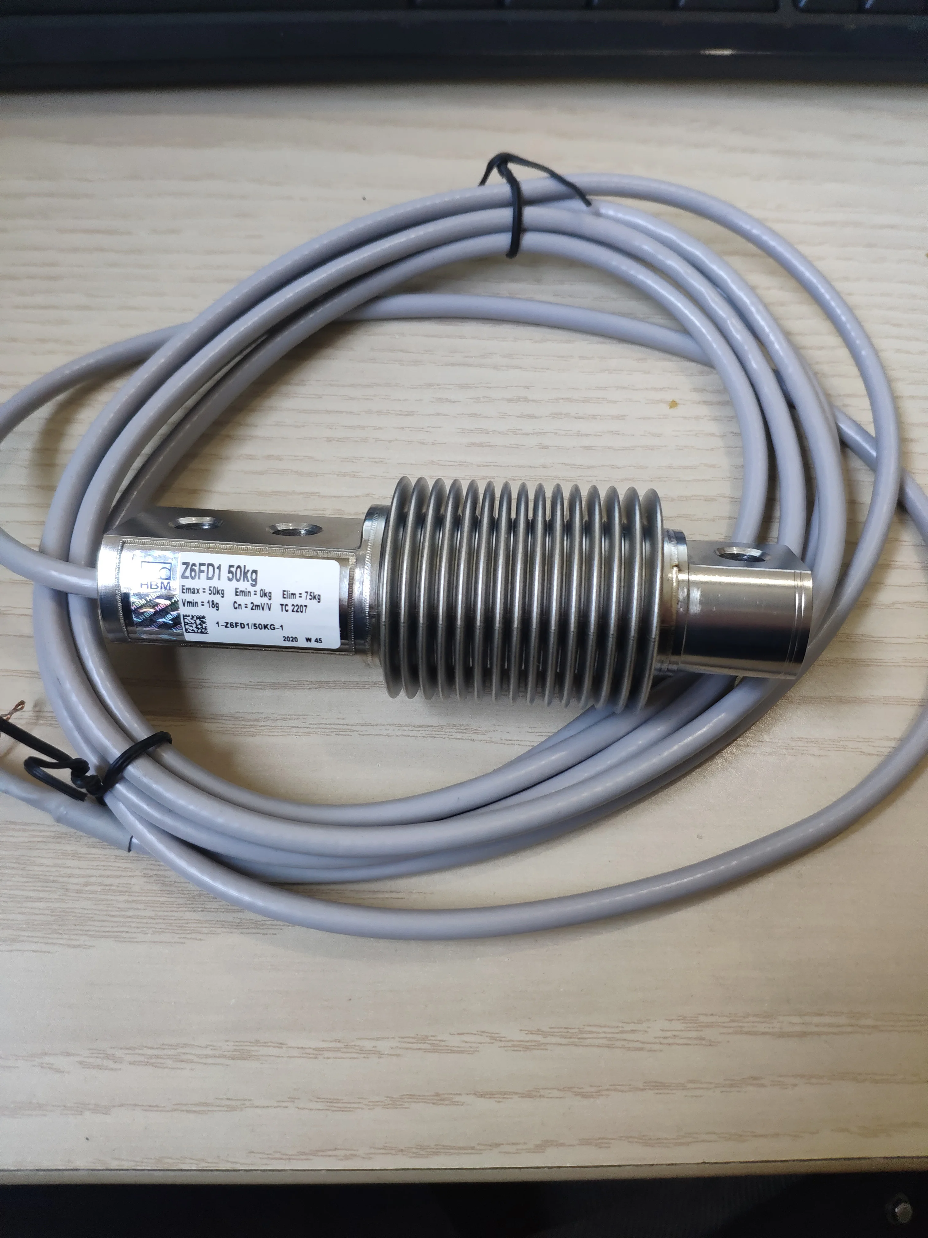 German HBM Z6FD1-50 stainless steel welded corrugated tube weighing sensor Z6FC3-50-100-200-3