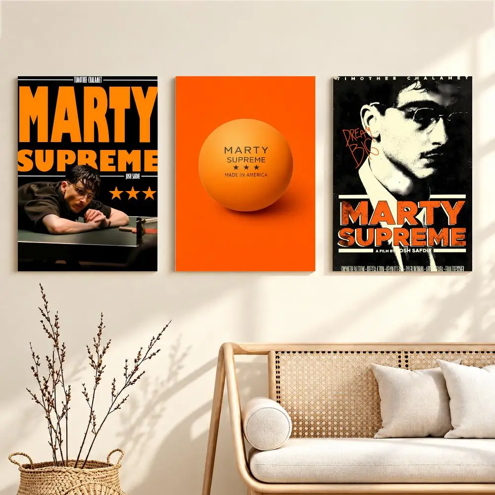 Epic Sports Movie M-Marty Supreme Poster Artwork Self Adhesive Indoor Wall Hanging Room Decor Gift