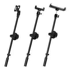 Rotating Microphone Stand Phone Holder Multifunctional 55cm Desktop Bracket Stand Mic Clip for Vlog Live Stream Photography