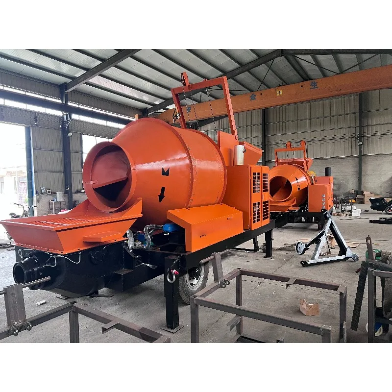 Concrete Mixer with Pump diesel Self Installing Integrated Mixing Pumping and Conveying Equipment Project Solution