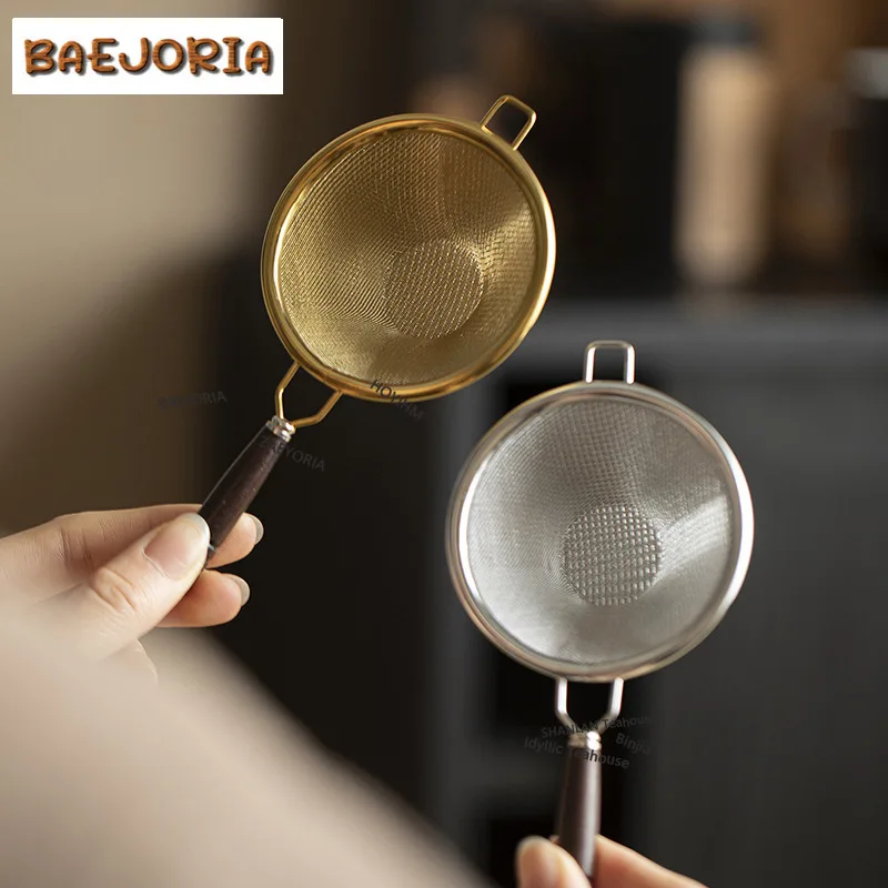 BAEJORIA Stainless Steel Tea Separator Infusor Retro Tea Sieve Tea Strainer Dispenser Tea Making Tea Filter Tea Services Craft