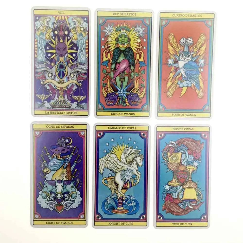 The New Arrival Traditional Chinese Style Tiger Lion And Dragon Elements Tarot of The God of The Three Cards