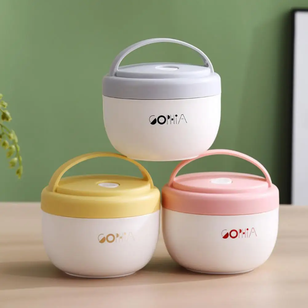 Microwaved Lunch Breakfast Cup Plastic Soup Cup Portable Lidded Soup Bowl Insulated Food Container Lunch Box Bento Box ланч бокс