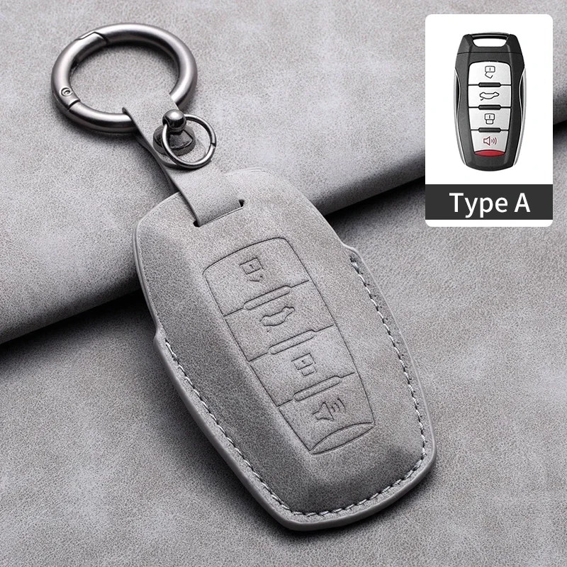 

Leather Car Key Case Protector Cover For Great Wall Haval/Hover H6 H7 H8 H4 H9 F5 F7 H2S H3 H5 M6 Dargo B07 A07 Key Keychain