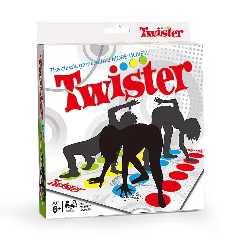 Twister-Jeux de fête multijoueurs pour la famille, jeux de fête pour enfants, jouets en polymères plus gros, plus de taches colorées, compatible