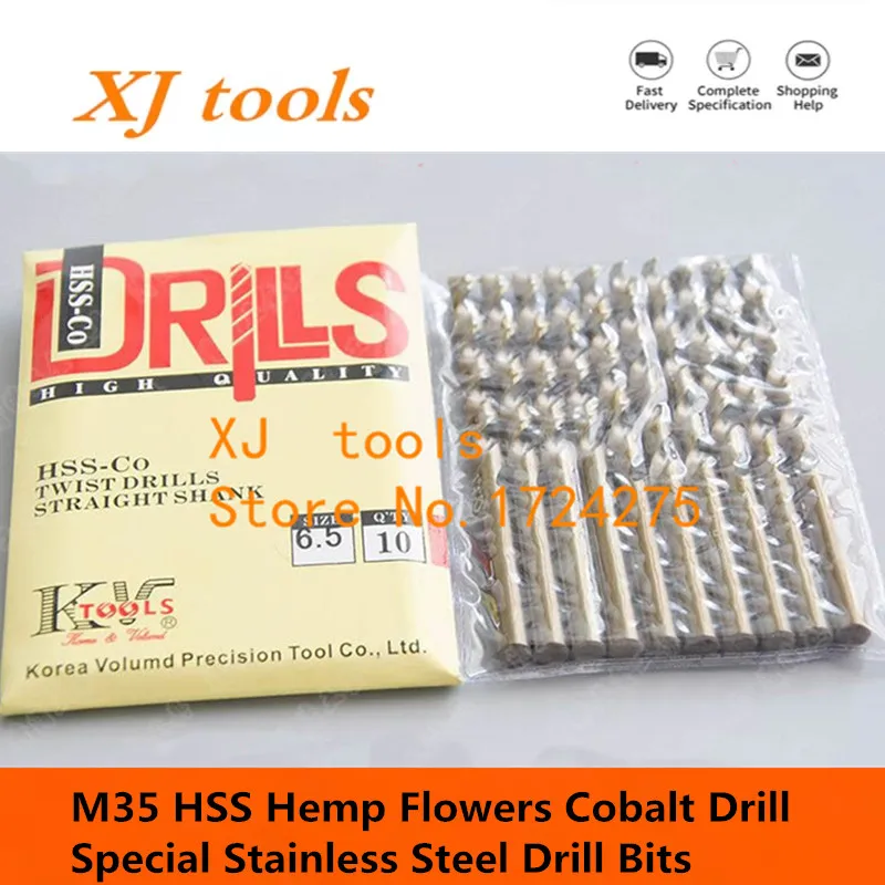 Brocas Especiais de Cobalto de Hss Hemp Flowers M35 10 Pcs 1.0 Mm8.5 mm mm mm mm mm mm mm Milímetros Milímetros Aço Inoxidável