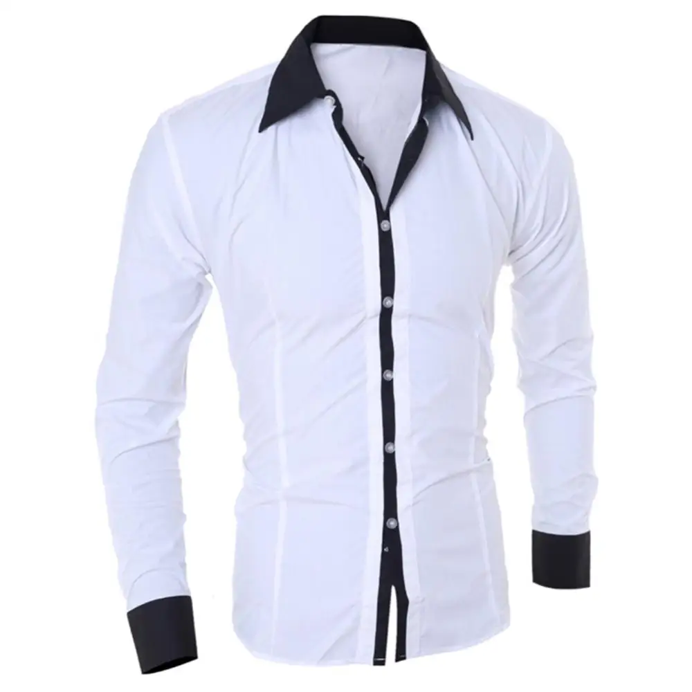 Shirt Men Clothing Long Sleeved Non Ironing Business Formal Work Suit Shirts Men\'s Button Tops