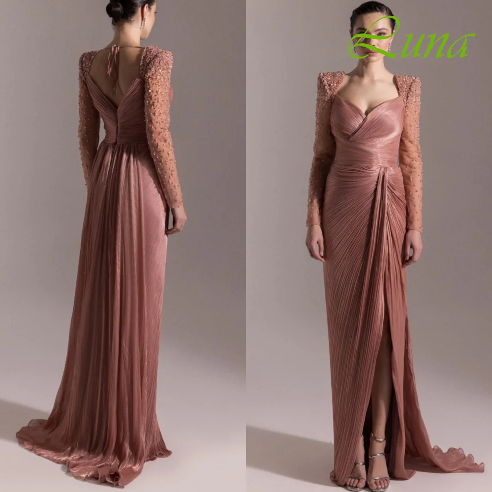 Customized Exquisite Cap Sleeve Sleeveless Evening Dress High Quality Chiffon Prom Dresses Temperament Crystal Party Gowns image 5