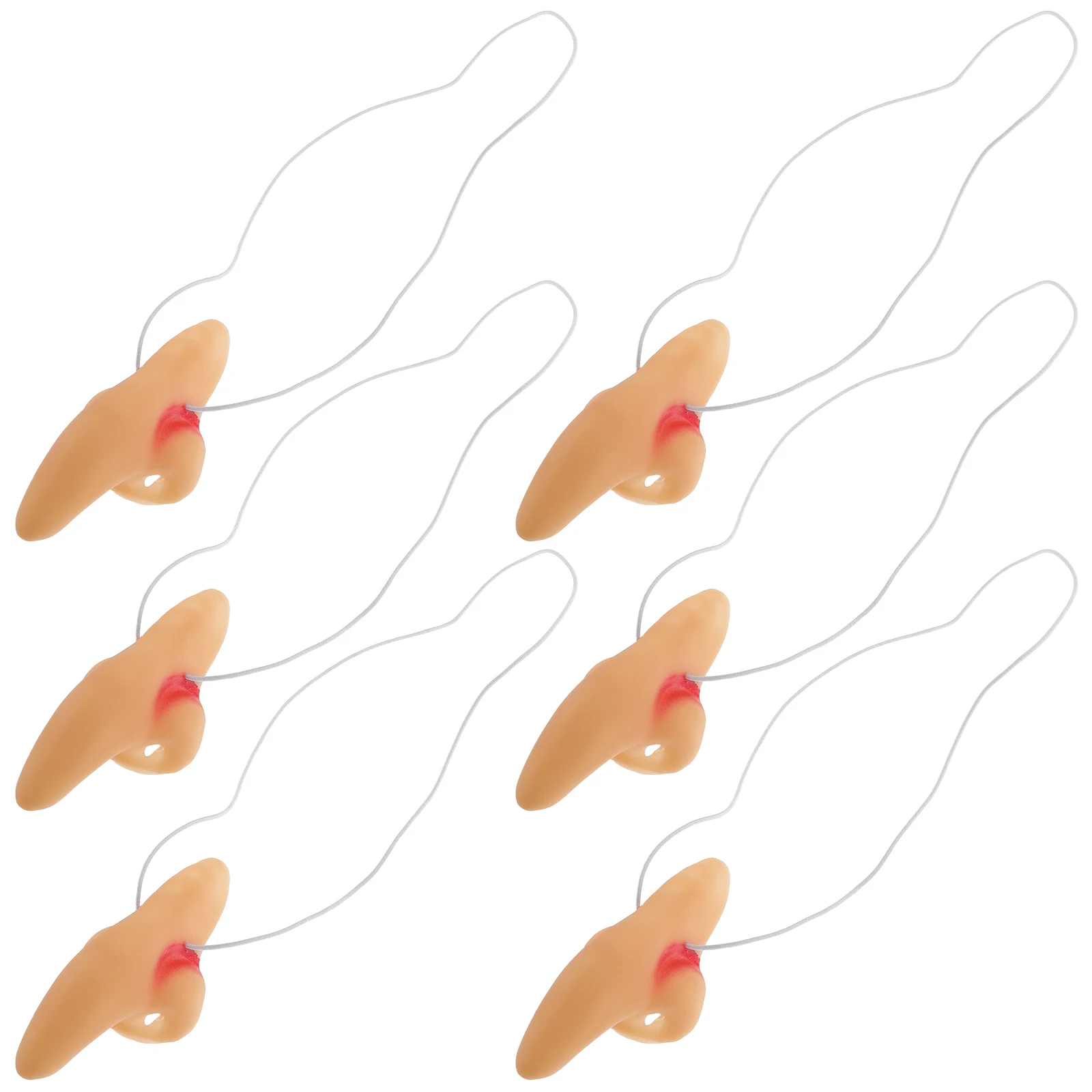 6Pcs Witch Nose Halloween Fake Nose Prop Realistic Costume Accessories Cosplay Party Dress Up Prank Witch Cosplay Prop