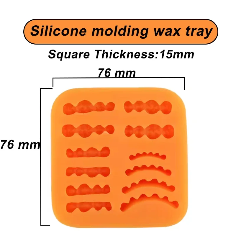 1Pcs Dental Silicone Wax Mold Porcelain Teeth Missing Inverted Mold Rubber Molding Wax Disc Dentures Laboratory Use Dental Tool
