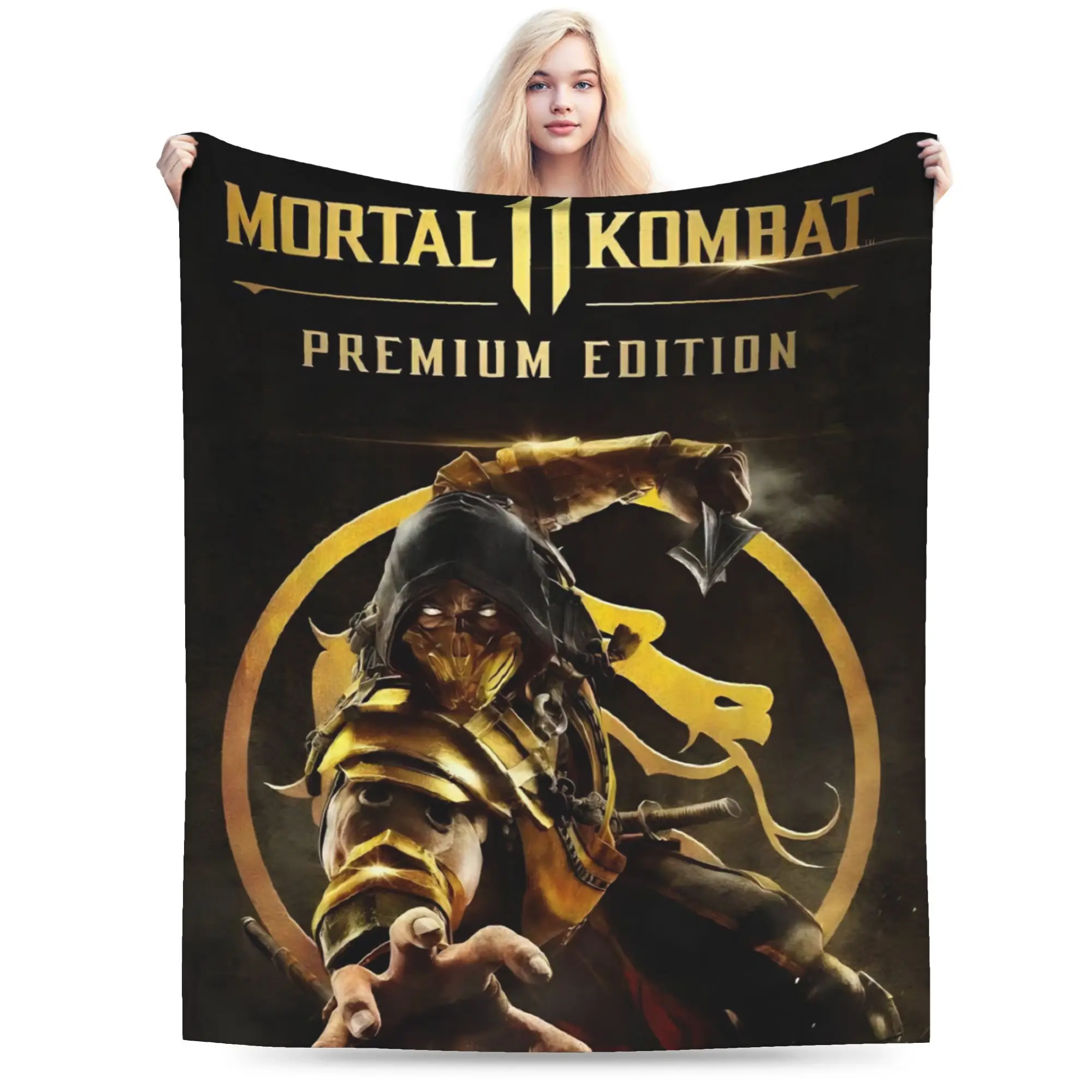 Mortal Kombat II Moive 2026 Print Blanket For Men Women Warm Cozy Fluffy  Throw Blankets for Living Room 50x60 Inches Multi-size