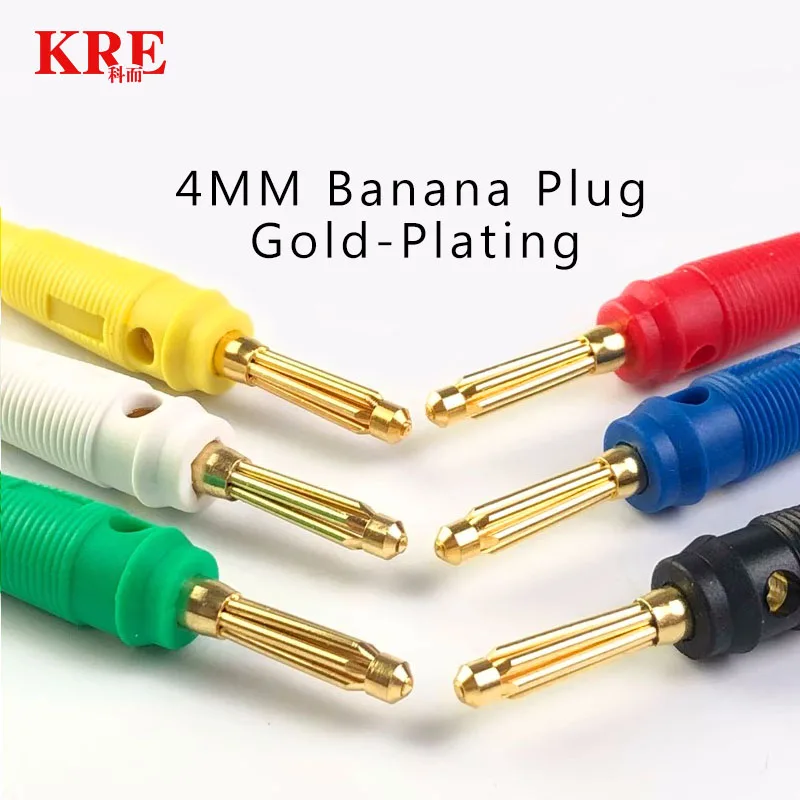 

10/20/100Pcs Gold Plated 4MM Banana Plug Audio Speaker Connectors Amplifier Binding Post Jack Plug For Cable Terminals