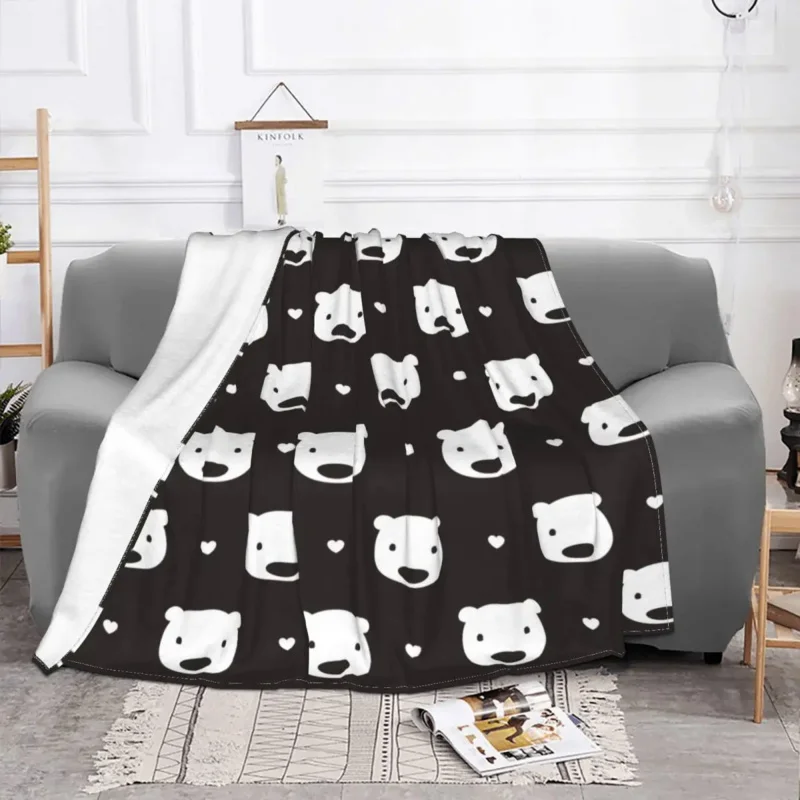 

Cute Cartoon Bear Animal Blanket Velvet Summer Multifunction Ultra-Soft Throw Blankets for Sofa Outdoor Bedding Throws