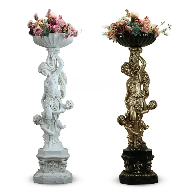 

European-Style Modern Angel Lady Hotel Lobby Club Hallway Flower Arrangement Creative Ornaments