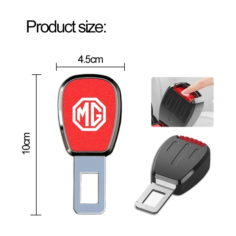 1Pc Car Seat Belt Extender Buckle Plug for MG ZS EV HS EHS PHEV MG3 MG4 MG5 MG6 MG7 GT Safety Belt Extension Adapter Accessory
