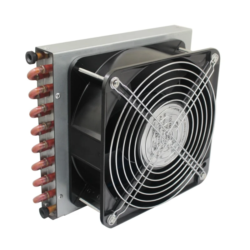 Refrigerator Freezer Small Condenser Radiator with Fan Water-cooled Air-cooled Aluminum Fin & Copper Tube Heat Exchanger