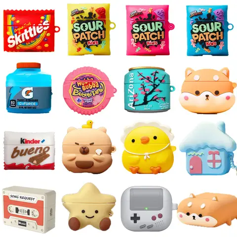 Airpods 4 2024 용 3D 실리콘 소프트 이어폰 케이스 Airpods 4 Gen 용 귀여운 만화 Capybara 캔디 보호 충전 박스 커버 Best5 Airpods 4 2024 용 3D 실리콘 소프트 이어폰 케이스 Airpods 4 Gen 용 귀여운 만화 Capybara 캔디 보호 충전 박스 커버 Best5