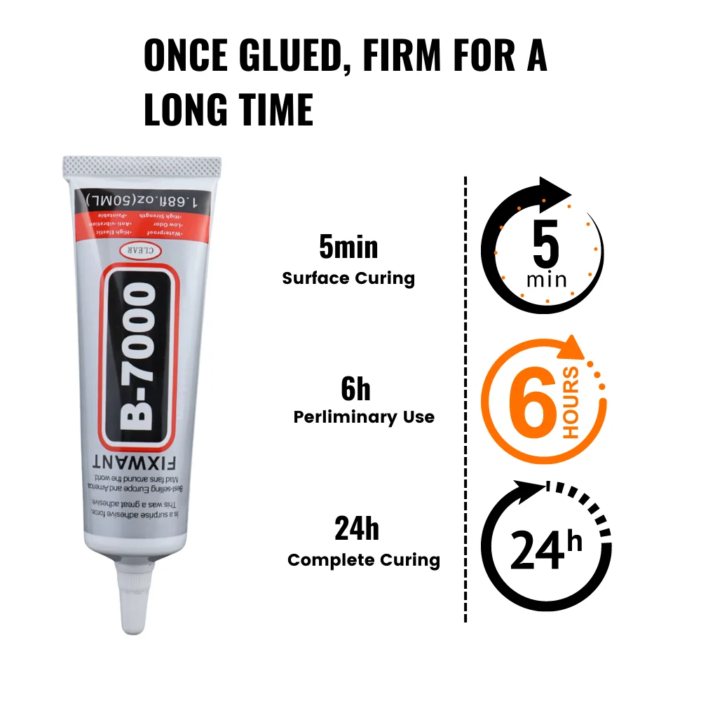 B-7000 15/25/50/110ML Transparent Phone Screen Repair Glue B7000 Universal Glass Plastic DIY Adhesive With Precision Applicator