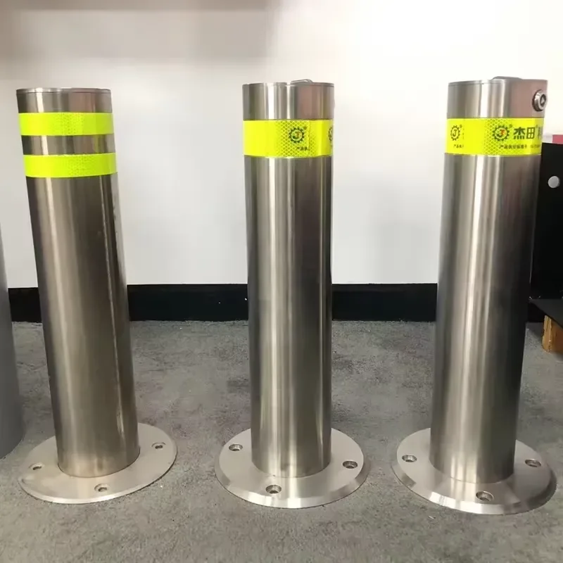 Stainless Steel Manual Surface Mount Parking Bollard Key Driveway Street Removable Bollard