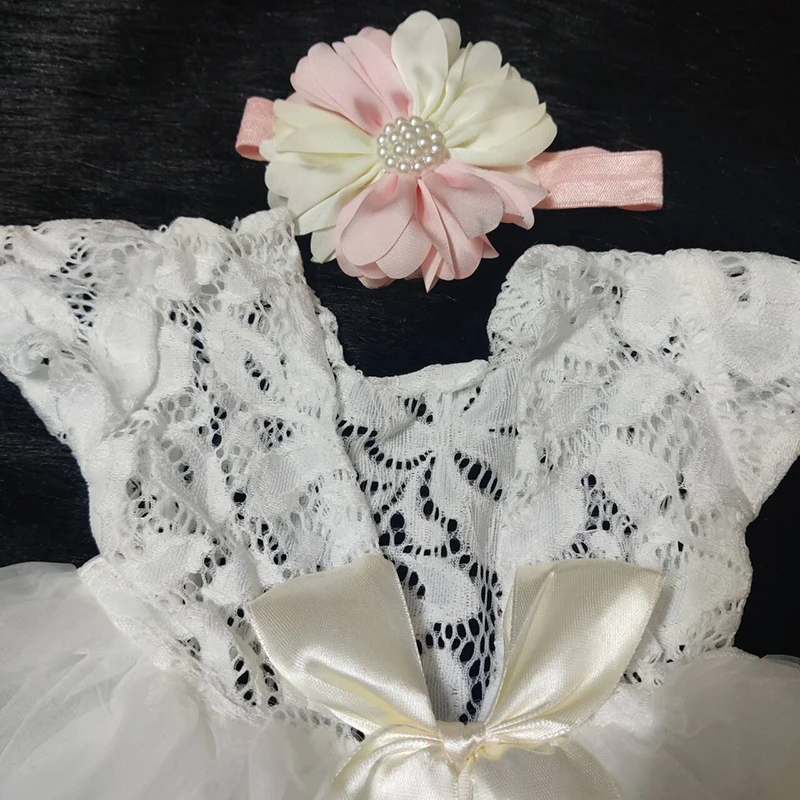 Flower Tutu & Bow Skirt Set, Newborn Baby Photography Costumes, Baby Girls Headdress Photography Costume